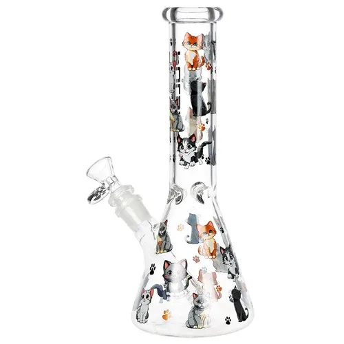 Pulsar 10" Cute Kitties Beaker Bong