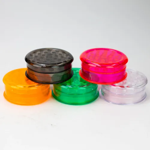 Transparent Acrylic Herb Grinder 60mm | 3-Piece Cannabis Grinder