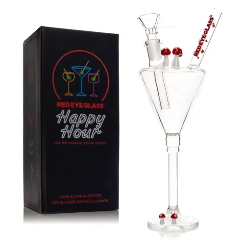 Red Eye Glass 9" Magic Mix Happy Hour Water Pipe