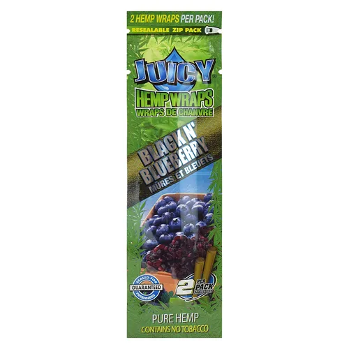 Juicy Jays - Black n' Blueberry Hemp Wraps - 2 Sheets
