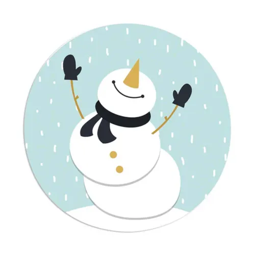 8" Silicone Dab Mat - Snowman