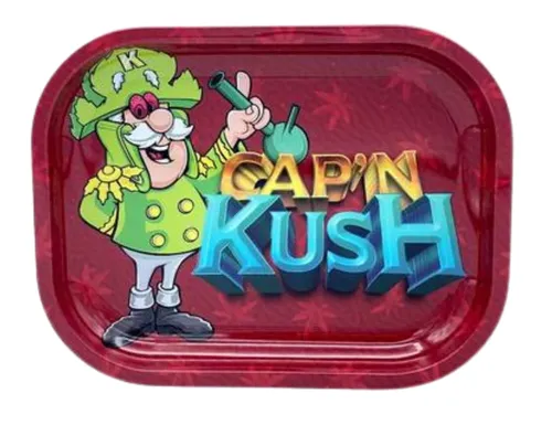 Capn Kush Metal Rolling Tray - Small