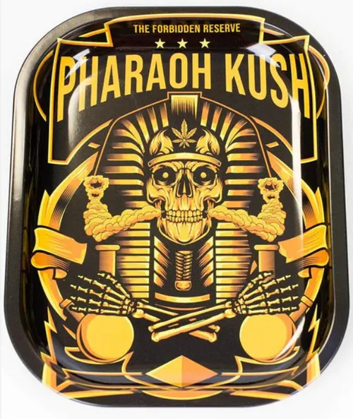 Pharoah Kush Metal Rolling Tray - Small