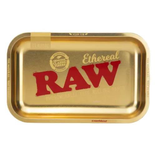 RAW Ethereal Gold Rolling Tray - Medium