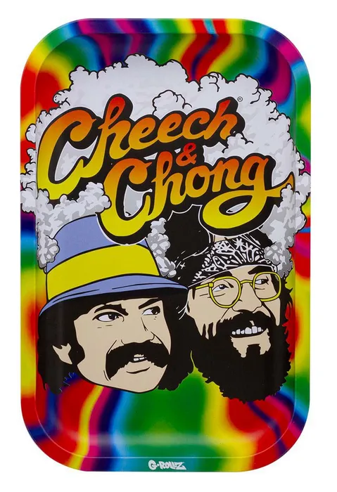 G-Rollz Cheech & Chong Trippy Metal Rolling Tray - Medium
