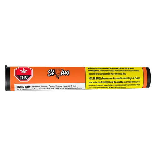 Tigers Bleed Liquid Diamond Infused Kief Coated Blunt