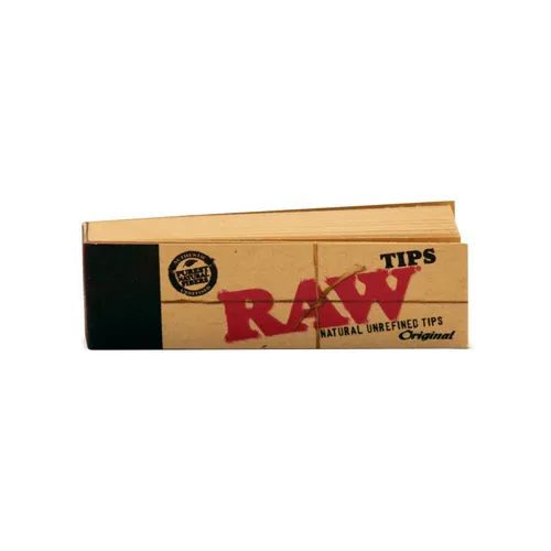 RAW - Unbleached Rolling Paper Tips.