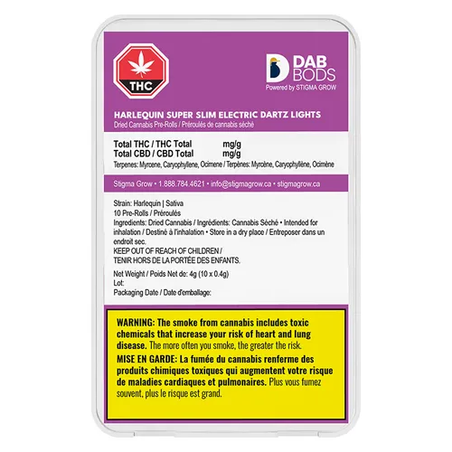 Harlequin Super Slim Electric Dartz Lights Pre-Rolls