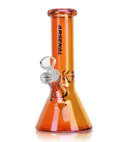 Arsenal Glass - 8" Arsenal Iridescent Spectrum Beaker Bong - Rose Gold