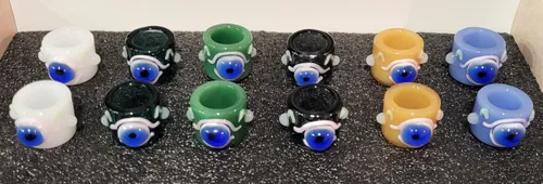 BIRD EYE GLASS BOWL - ASSORTED