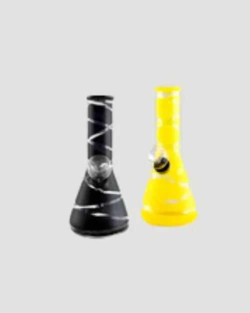6" Glass Water Pipe Yellow OR Black