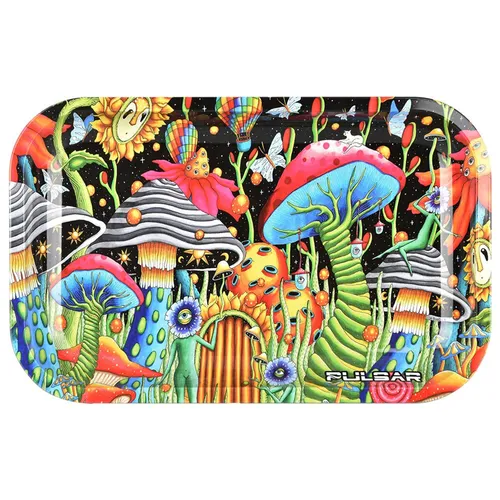 Pulsar Garden of Cosmic Delights Metal Rolling Tray - 11" x 7"