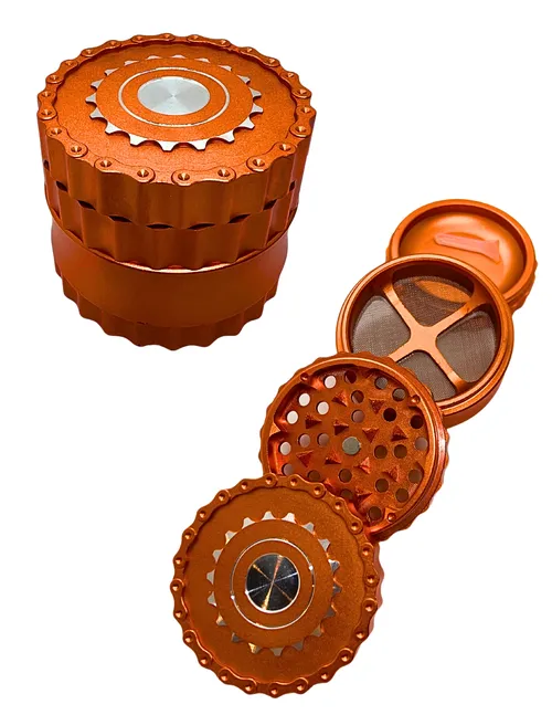 Medium Gearwheel 4 Parts Grinder - Medium Gearwheel 4 Parts Grinder - Orange
