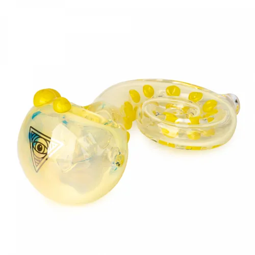 Red Eye Glass 4" Tentacle Hand Pipe - Colour Changing