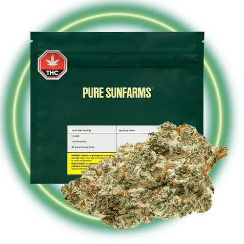 PURE SUN FARMS Kush God (Pineapple God X Pink Kush) 28 g PURE SUN FARMS Kush God (Pineapple God X Pink Kush) 28 g