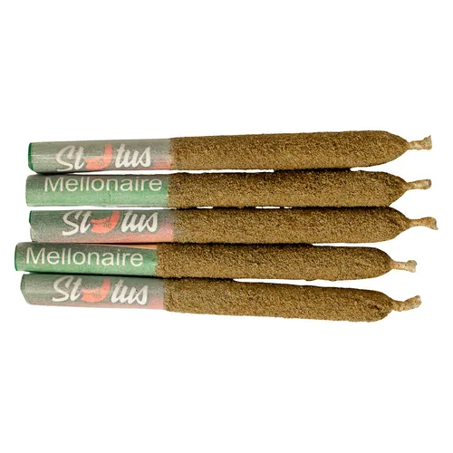 Status - Mellonaire Liquid Diamond Infused Kief Coated Pre-Roll - Indica - 5x0.25g Status - Mellonaire Liquid Diamond Infused Kief Coated Pre-Roll - Indica - 5x0.25g