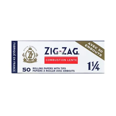 Zig Zag White - 1+1/4 Rolling Papers + Tips