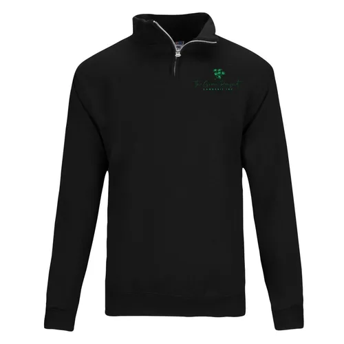Green Bouquet Quarter Zipper Sweater