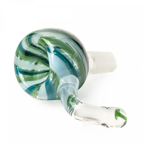 Red Eye Glass 14mm Green & Blye Carrera Bowl Piece