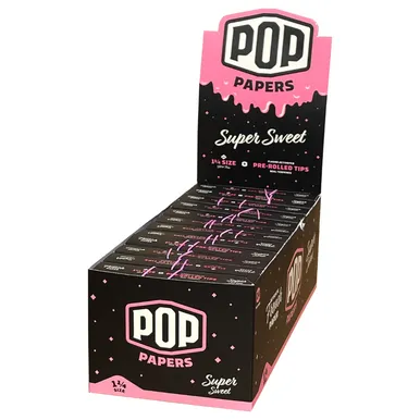 Pop Paper 1 1/4 Paper and Flavoured Tips - 24ct (Super Sweet)