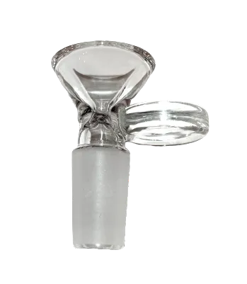Glass Flat Handle Male Bowls - Glass Flat Handle Male Bowl | Clear