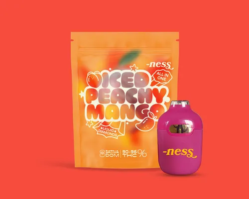 NESS- Iced Peachy Mango LIQUID DIAMOND Disposable Vape 1g NESS- Iced Peachy Mango LIQUID DIAMOND Disposable Vape 1g