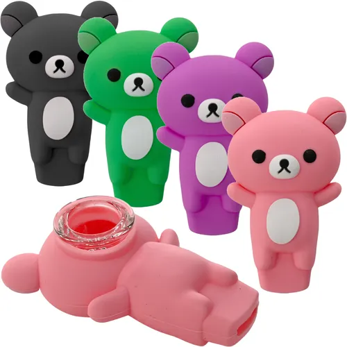 Teddy Bear Silicone Hand Pipe