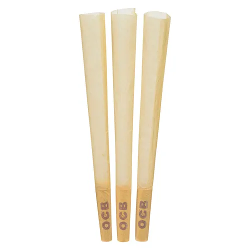 OCB - Virgin Unbleached Cones - KS 3 Pack