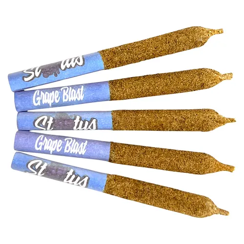 Status - Grape Blast Liquid Diamond Infused Kief Coated Pre-Roll - Indica - 5x0.25g Status - Grape Blast Liquid Diamond Infused Kief Coated Pre-Roll - Indica - 5x0.25g