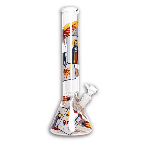 Red Eye Glass 10" Tarot Beaker Base Bong