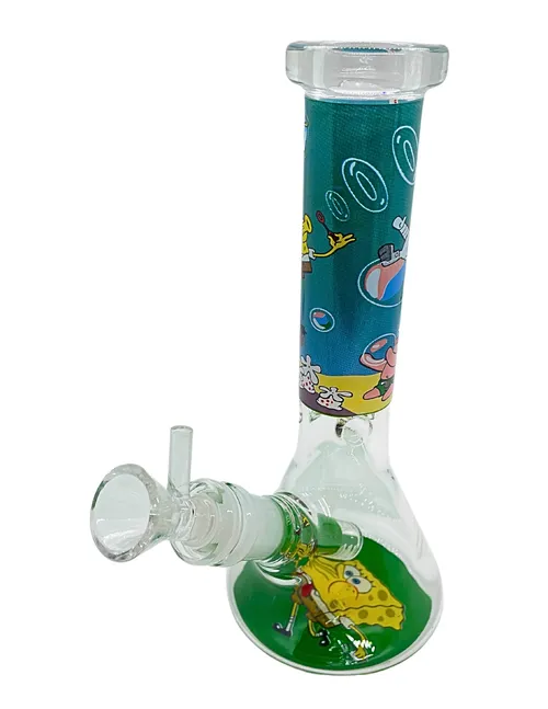 7.5" Cartoon Design 4mm Glass Beaker Bong - 7.5" Cartoon Design 4mm Glass | style B