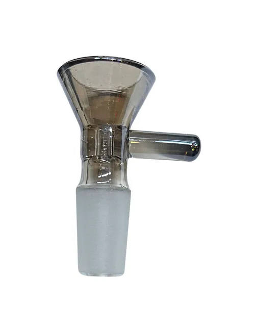 Glass GEAR Cone Handle Male Bowl | All Grey