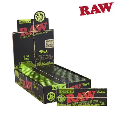 RAW - Raw Black Organic Hemp - 1 1/4 Rolling Paper