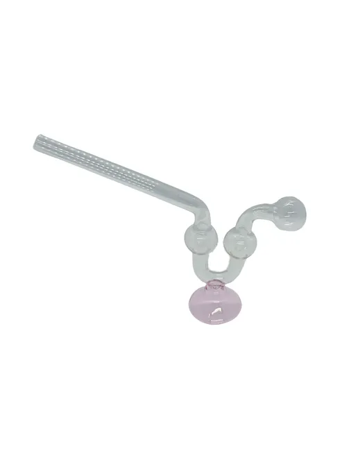 Glass Oil Burner Bubble Pipe | Pink