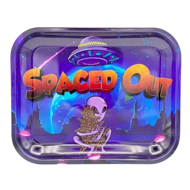 Spaced Out OG Metal Rolling Tray Large