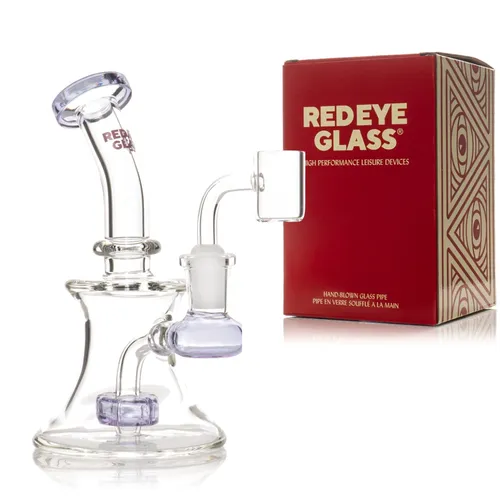 Red Eye Glass 5" Concentrate Rig - Purple
