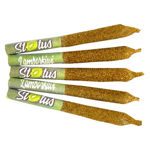 Status - Lamborkiwi Liquid Diamond Infused Kief Coated Pre-Roll - Indica - 5x0.25g Status - Lamborkiwi Liquid Diamond Infused Kief Coated Pre-Roll - Indica - 5x0.25g