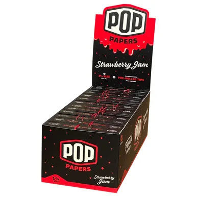 Pop Paper 1 1/4 Paper and Flavoured Tips - 24ct (Strawberry Jam)