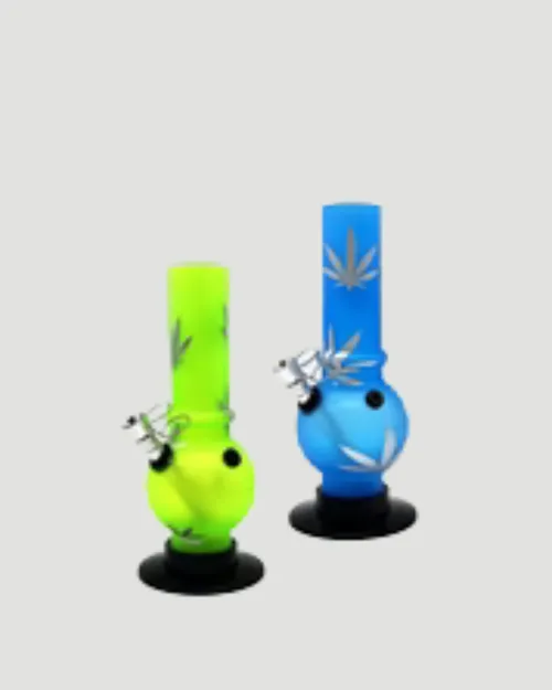 8" Acrylic Water Pipe Bong- Green or Blue