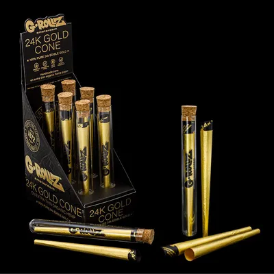 G-Rollz 24k Gold King Size Pre-Rolled Cones