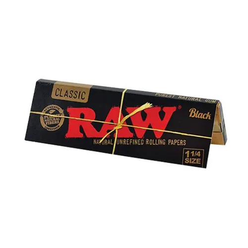 Raw Black Classic Rolling Papers 1 1/4