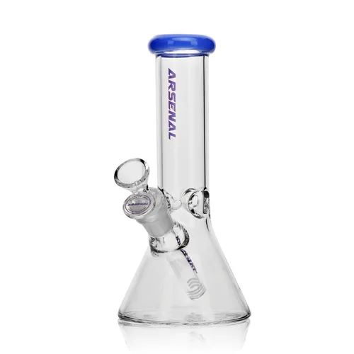 8" Arsenal Colored Rim Glass Beaker