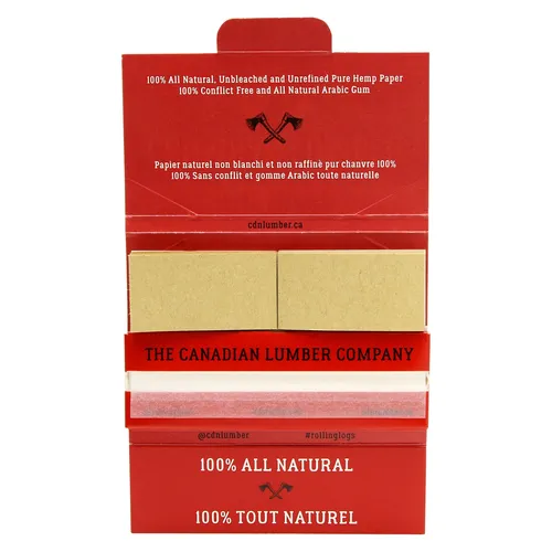 Hippy Unbleached Hemp & Flax Rolling Papers with Tips