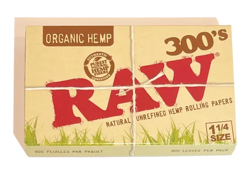 RAW Rolling Papers - 300's Organic Hemp | 1 1/4 Size