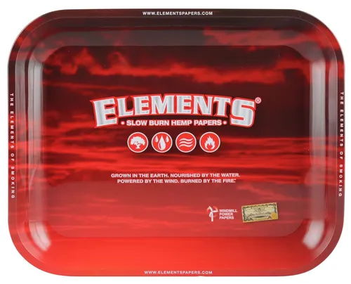 Elements - Rolling Tray  - Red