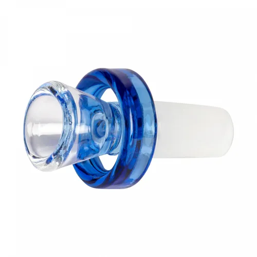 Red Eye Glass 14mm Puck Bowl Piece - Blue