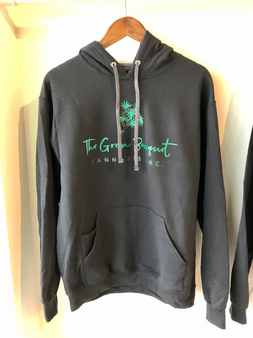 Green Bouquet Unisex Hoodie (Black)