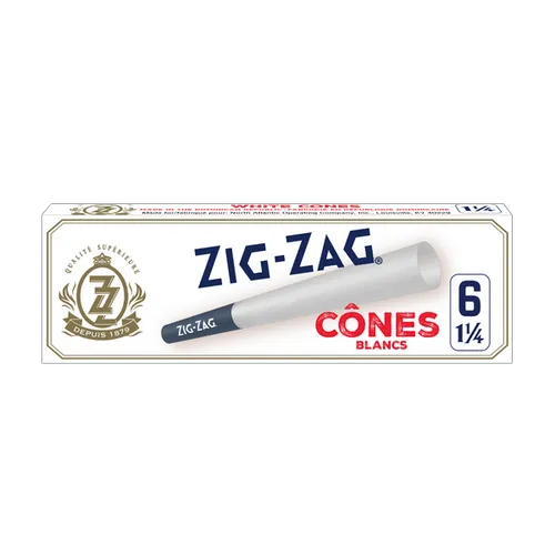 Zig-Zag White Cones 1-1/4" Papers