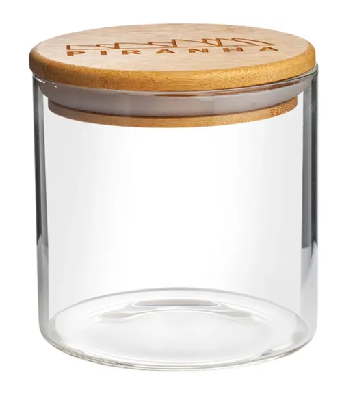 Piranha Glass Jar with Bamboo Lid - 200 Ml