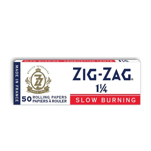 Zig-Zag White Slow Burning 1-1/4" Papers